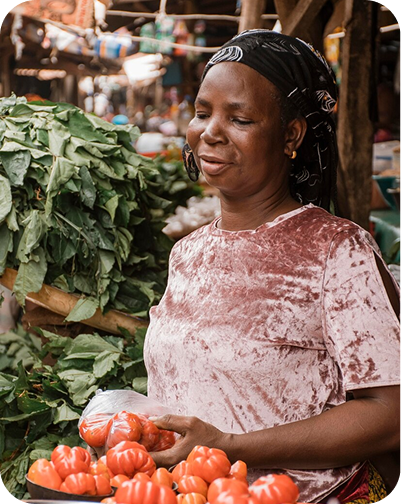 Paying a Market Vendor